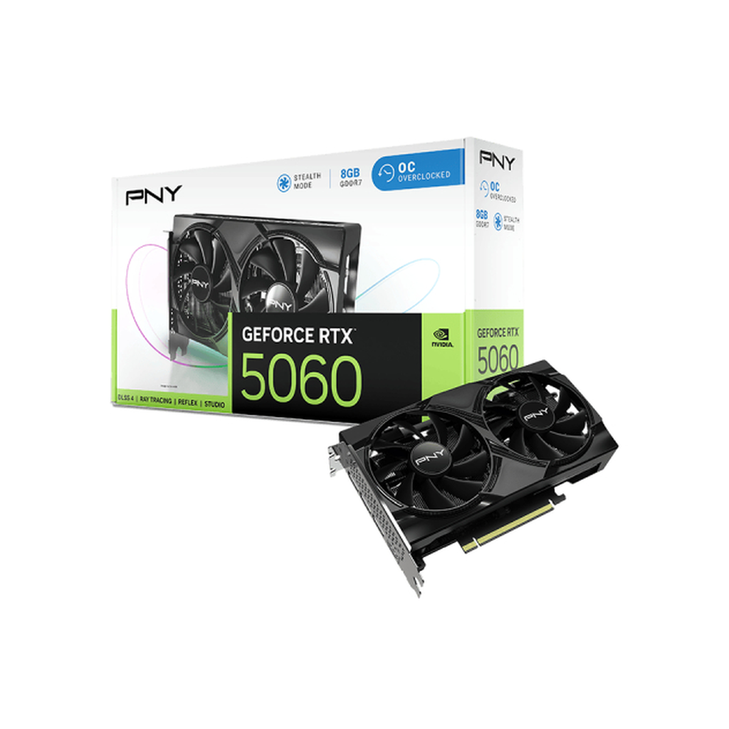 CARTE GRAPHIQUE PNY GEFORCE RTX 5060 8GB DUAL FAN OC