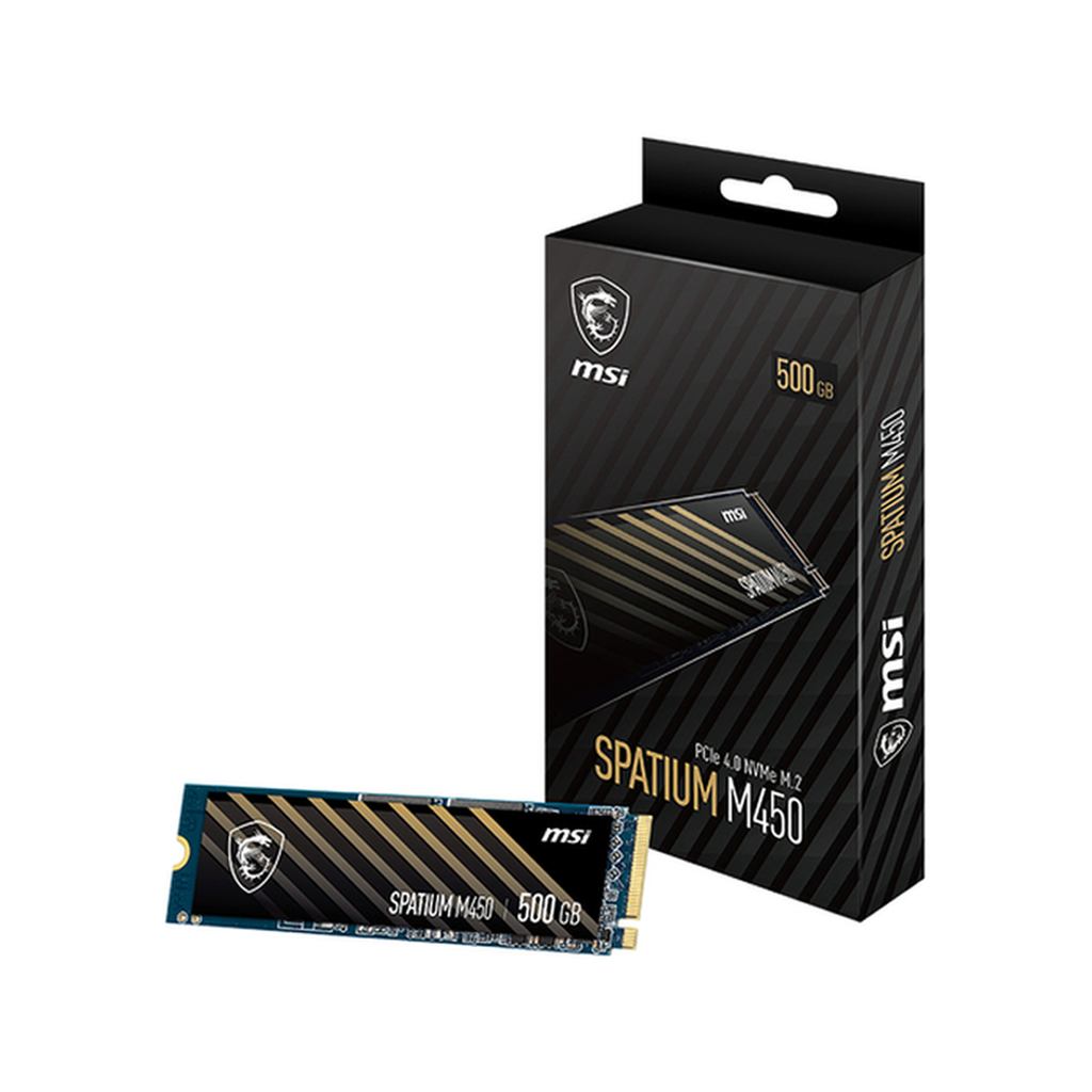 SSD NVME MSI Spatium M450 PCIe 4.0 NVMe M.2 500GB 500 Go PCI Express 4.0 3D NAND