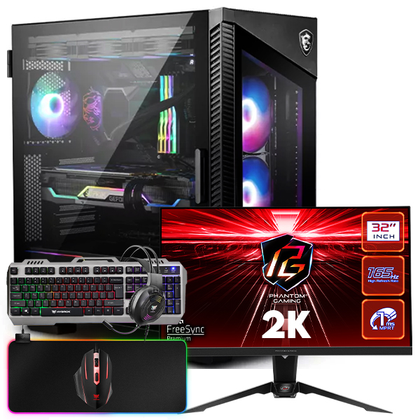 SETUP GAMER R9 9900X/RTX5070/32Go/1To + PG32QF2B + HPG100