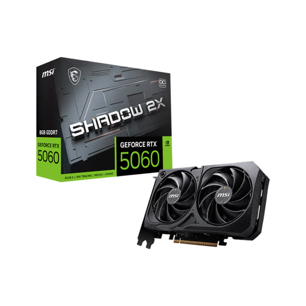 CARTE GRAPHIQUE MSI GEFORCE RTX 5060 8G SHADOW 2X OC BULK